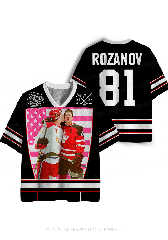 Retro Red Kissing HR Y2K Sport Jersey Shirts Cherrykitten