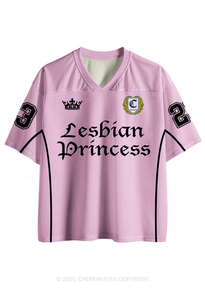 Custom Lightpink Lesbian Princess Pride Y2K Sport Jersey Shirts Cherrykitten