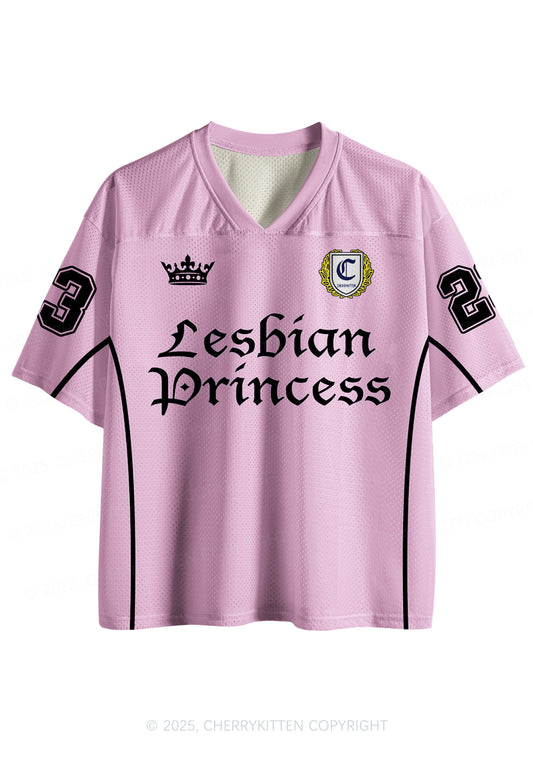Custom Lightpink Lesbian Princess Pride Y2K Sport Jersey Shirts Cherrykitten