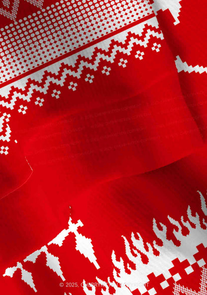 Punk Cxxt Y2K Christmas Cardigan Knit Sweatshirt Cherrykitten