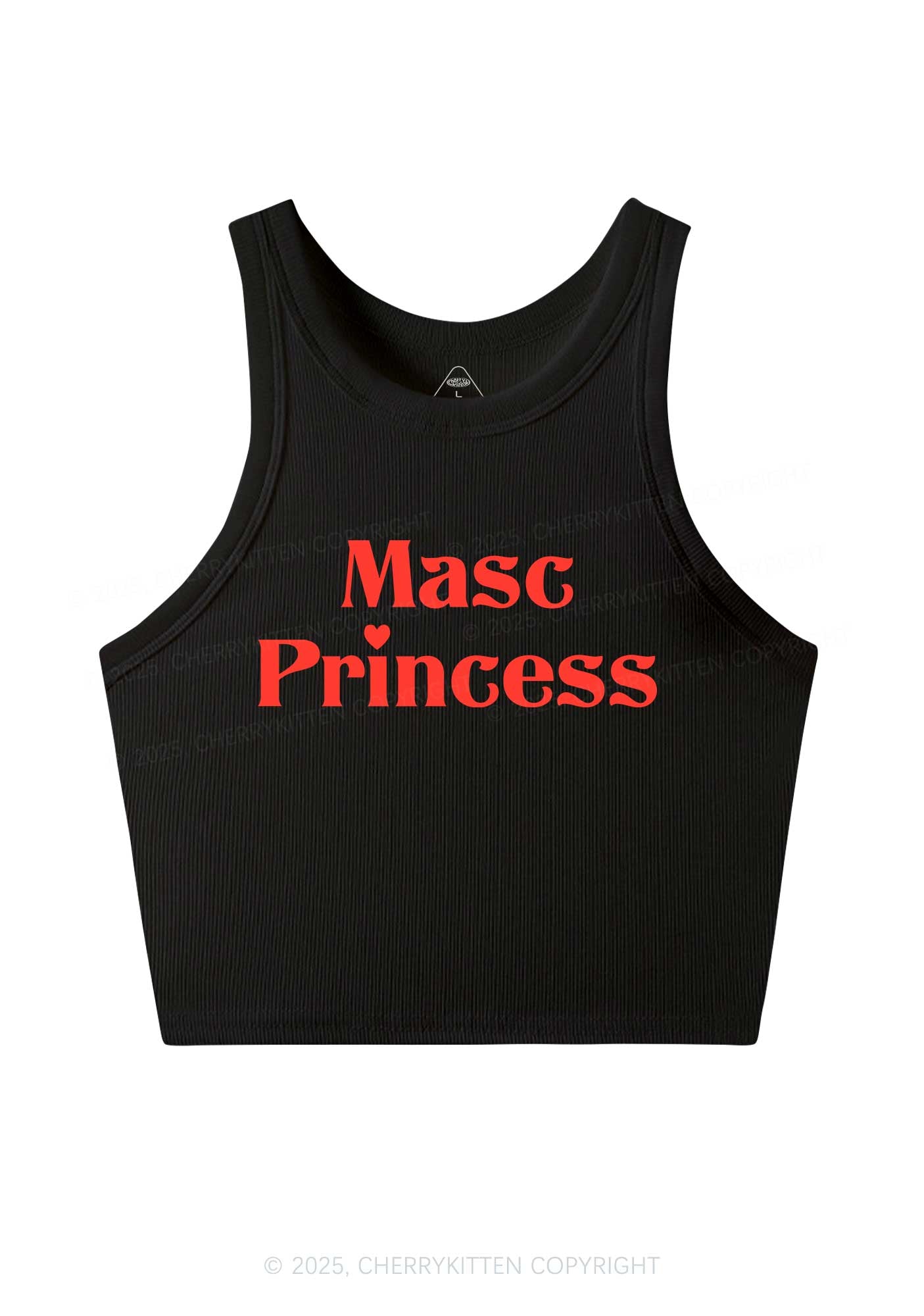 Masc Princess Pride Y2K Crop Tank Top Cherrykitten
