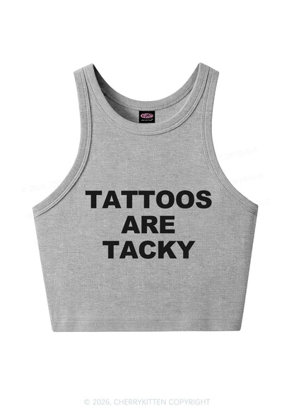 Tattoos Are Tacky Y2K Crop Tank Top Cherrykitten