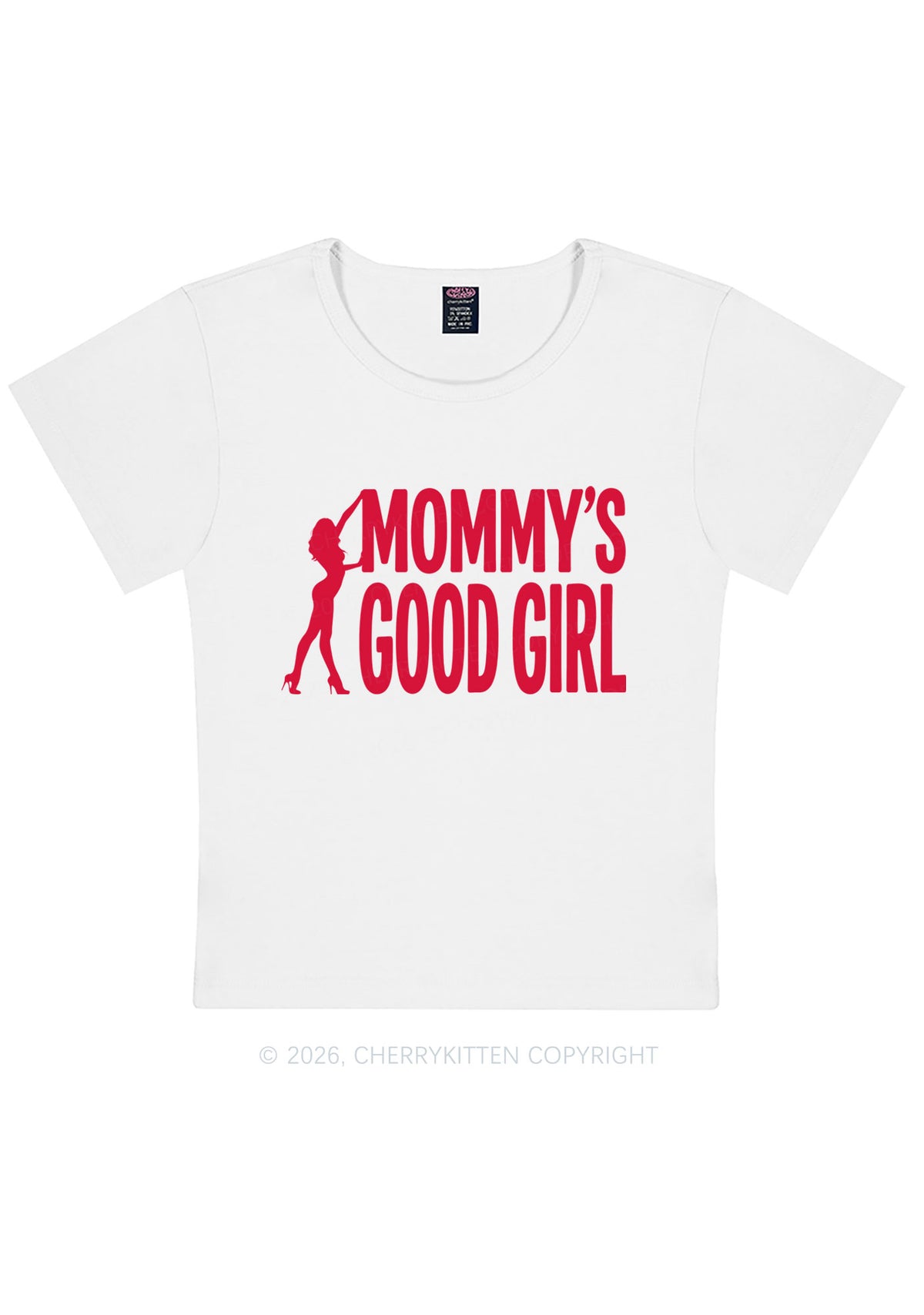 Mommys Good Girl Y2K Baby Tee Cherrykitten