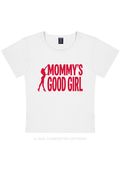 Mommys Good Girl Y2K Baby Tee Cherrykitten