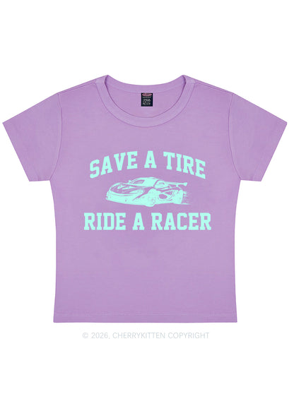 Save A Tire Ride A Racer Y2K Baby Tee Cherrykitten