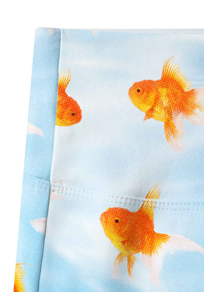 Goldfish Y2K Print Gym Shorts Cherrykitten
