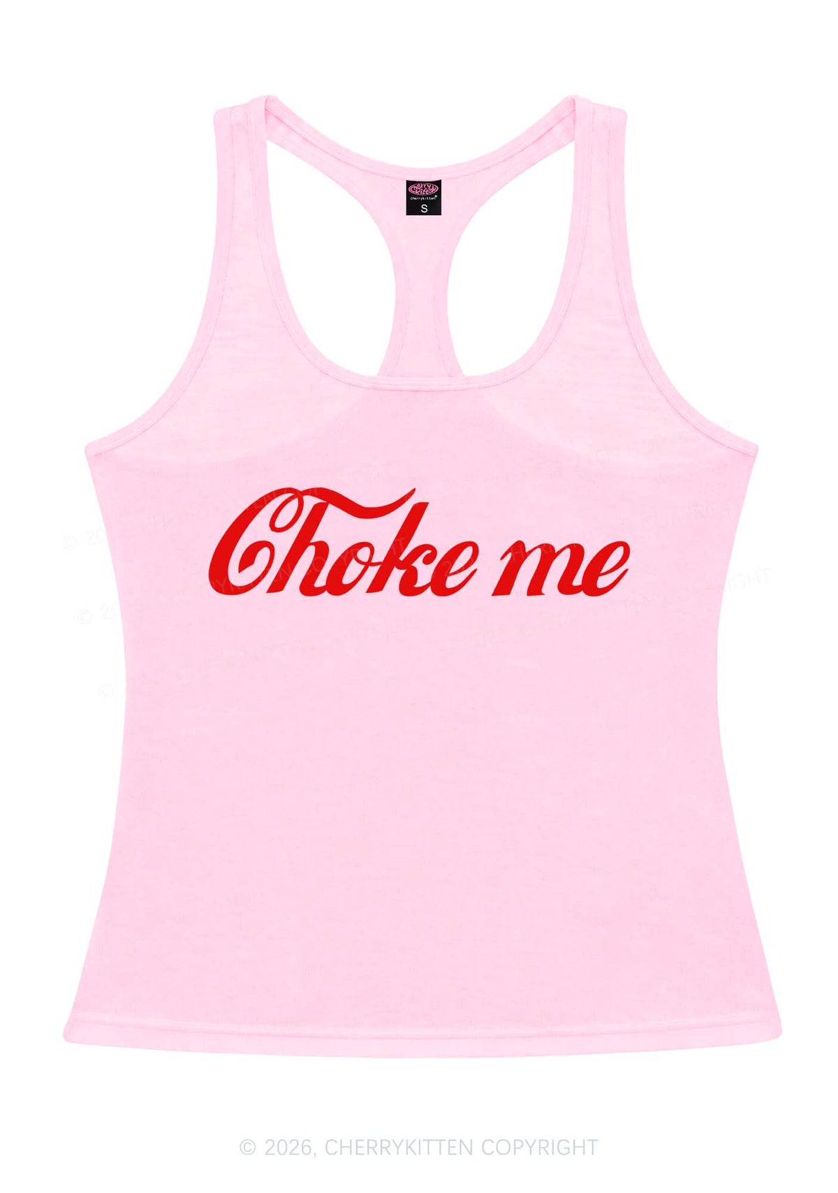 Choke Me Y2K Women Racerback Tank Top Cherrykitten