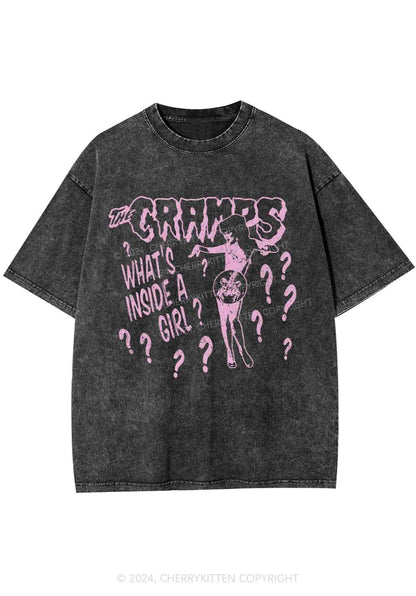 What's Inside A Girl Y2K Washed Tee Cherrykitten
