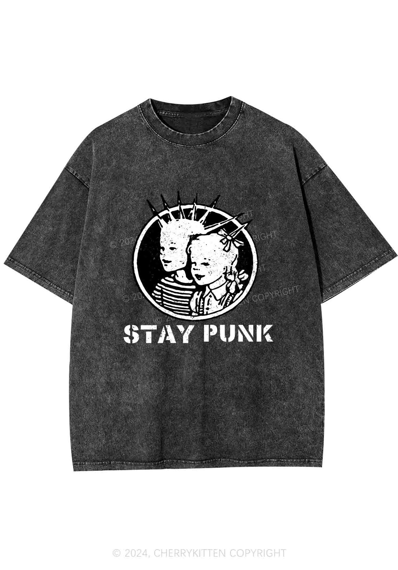 Kids Stay Punk Y2K Washed Tee Cherrykitten