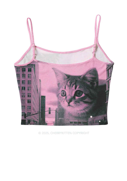 Cat Road Y2K Mesh Cami Tank Cherrykitten