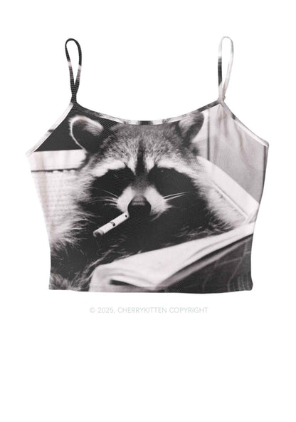 Cool Raccoon Y2K Mesh Cami Tank Cherrykitten