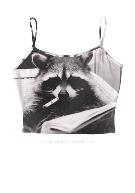 Cool Raccoon Y2K Mesh Cami Tank Cherrykitten