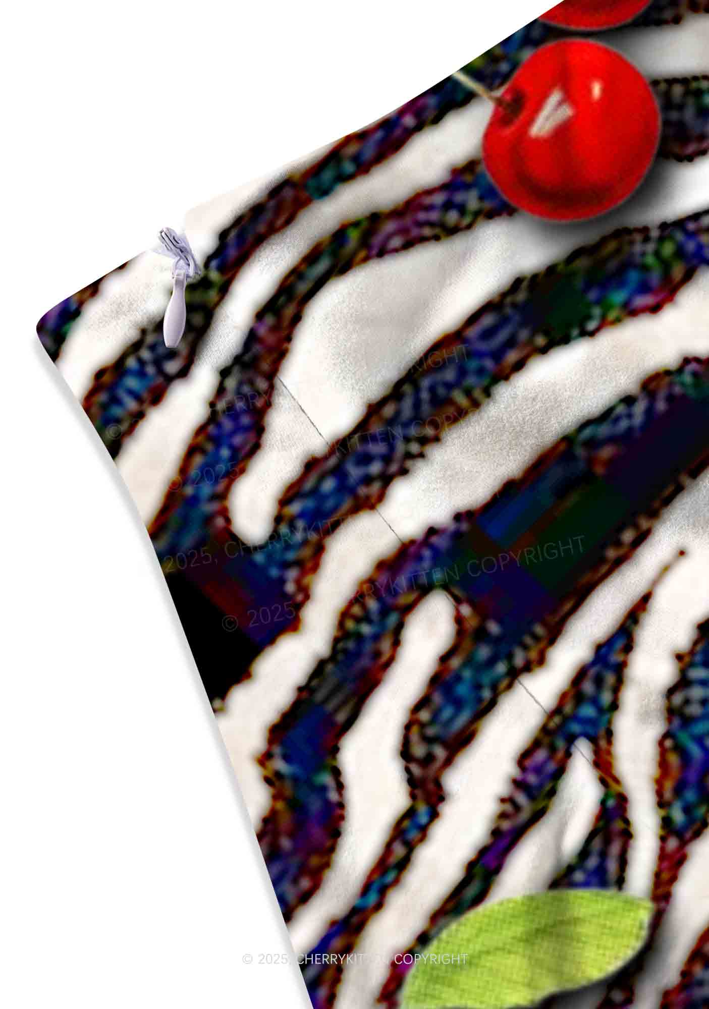 Zebra Cherry Y2K Print Mini Skirt Cherrykitten