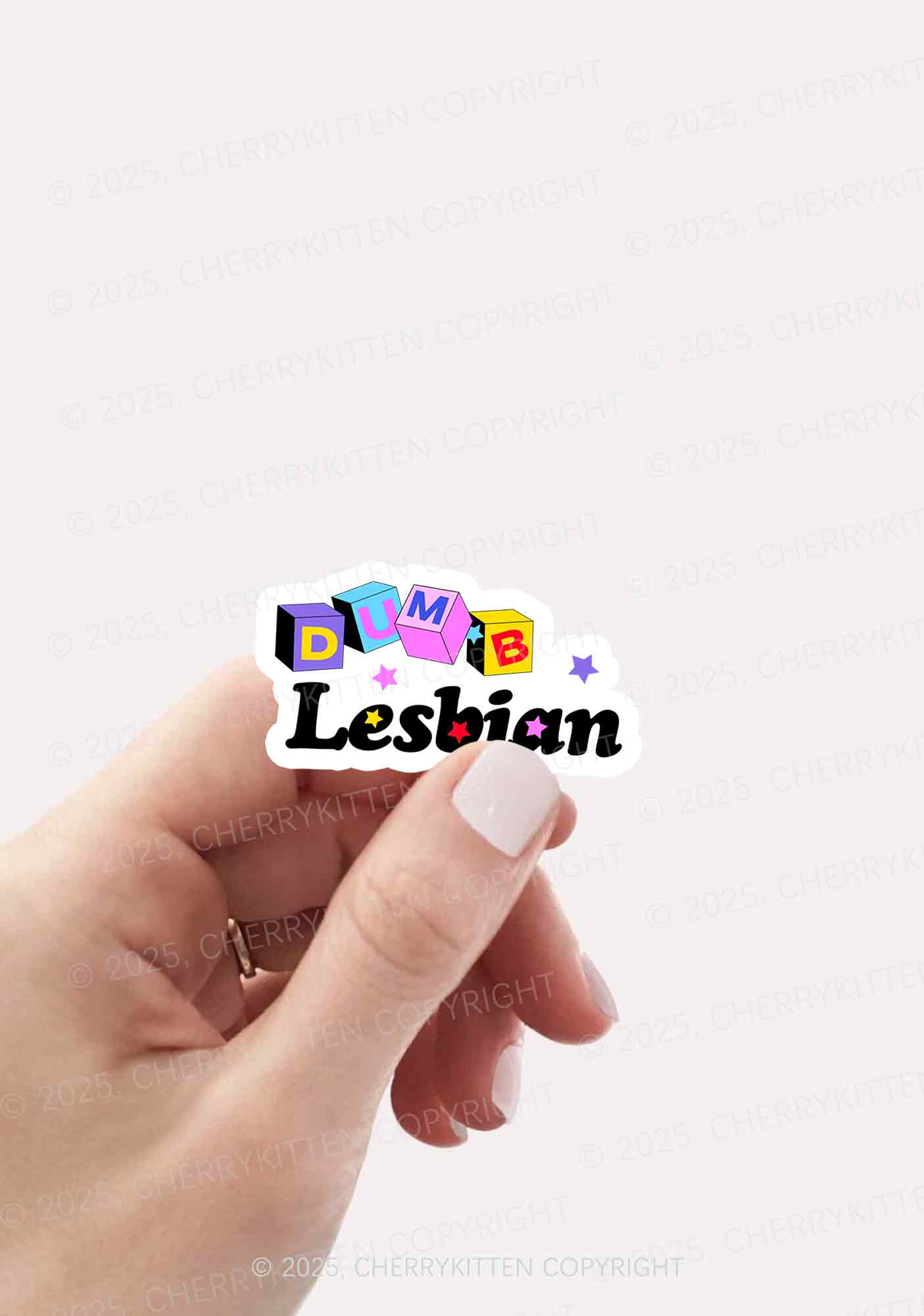 Dumb Lesbian Pride 1Pc Y2K Sticker Cherrykitten