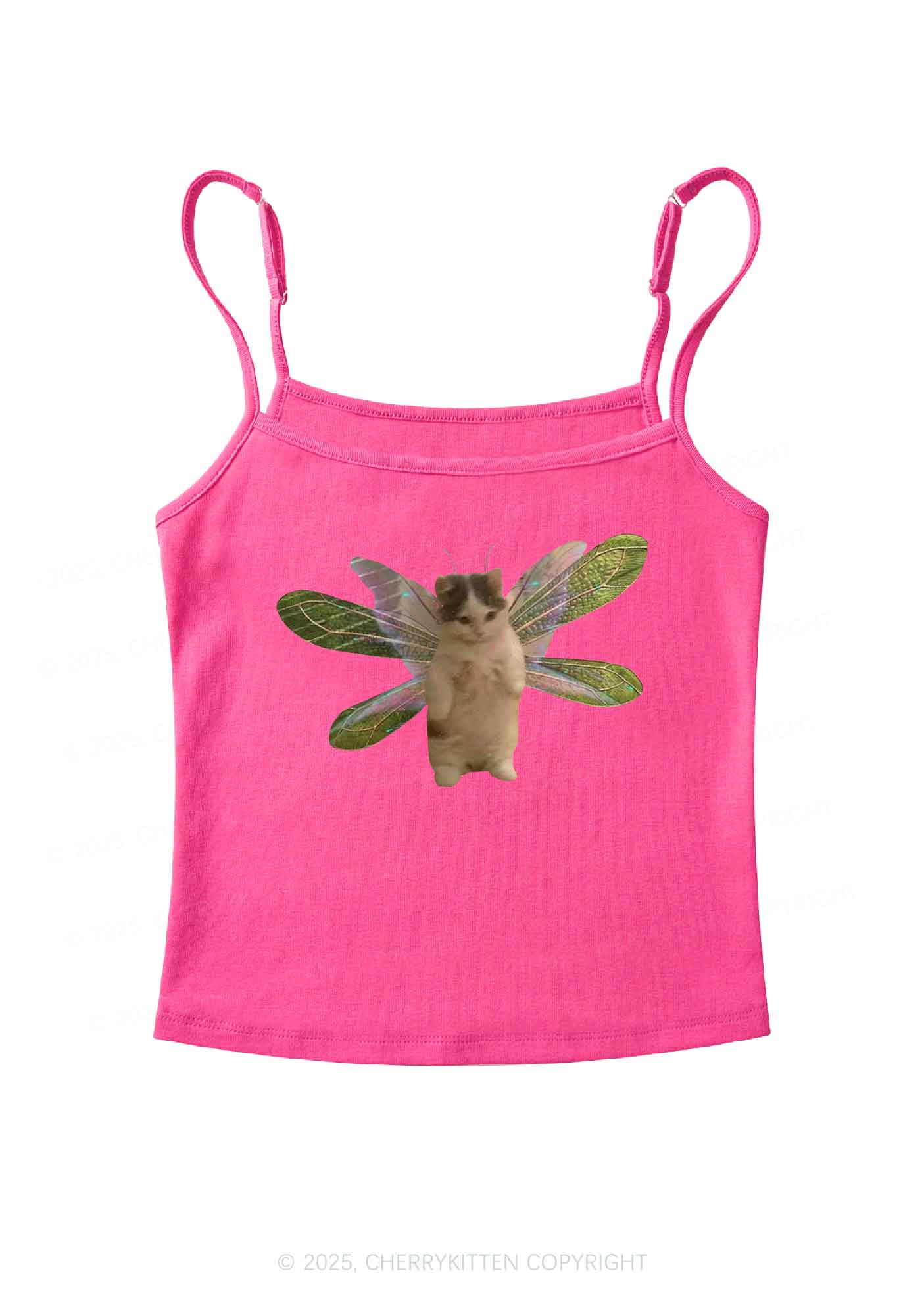 Fairycat Wings Y2K Spaghetti Strap Cami Cherrykitten