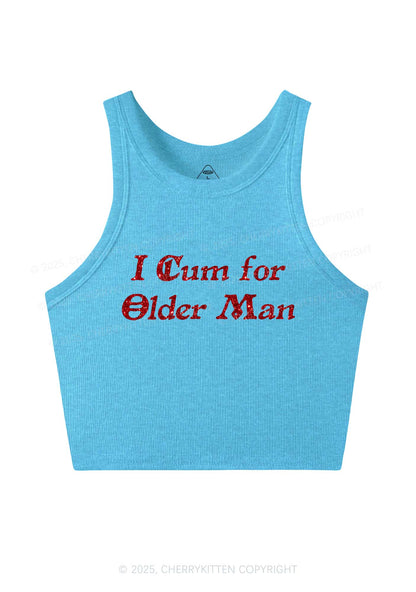 Glitter Come For Older Men Y2K Crop Tank Top Cherrykitten