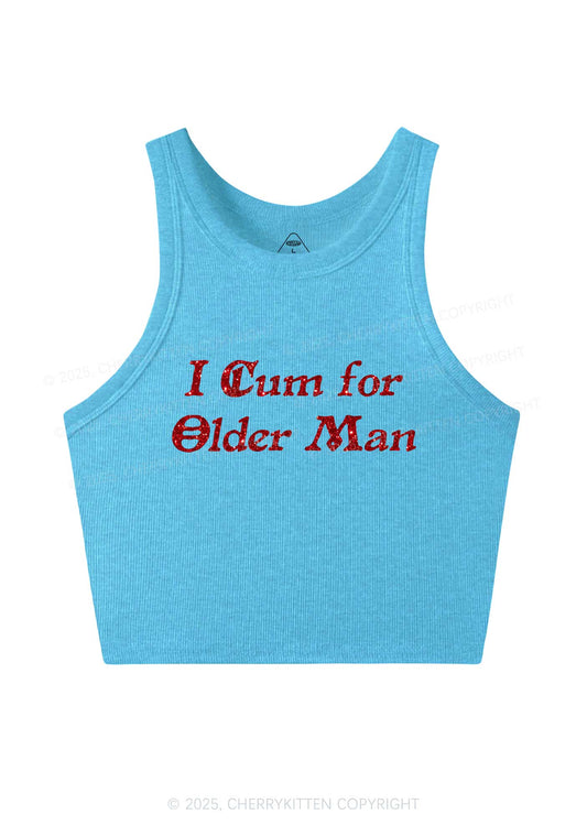 Glitter Come For Older Men Y2K Crop Tank Top Cherrykitten