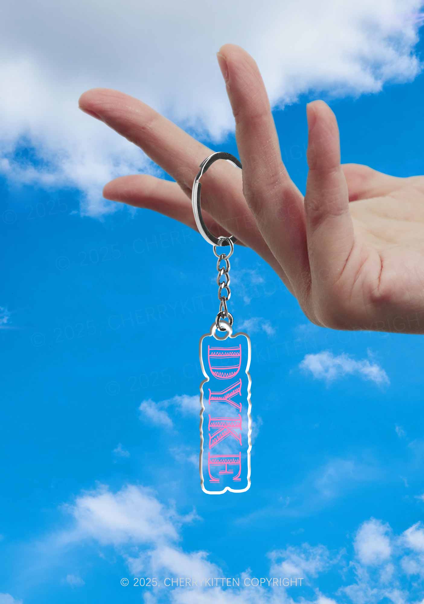 DYKE Pride 1Pc Y2K Keychain Cherrykitten