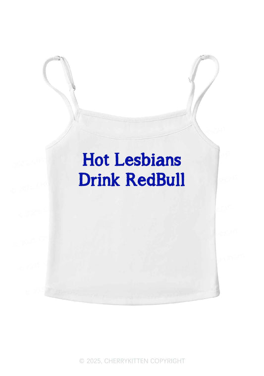 Hot Lesbians Drink RedBull Pride Y2K Spaghetti Strap Cami Cherrykitten
