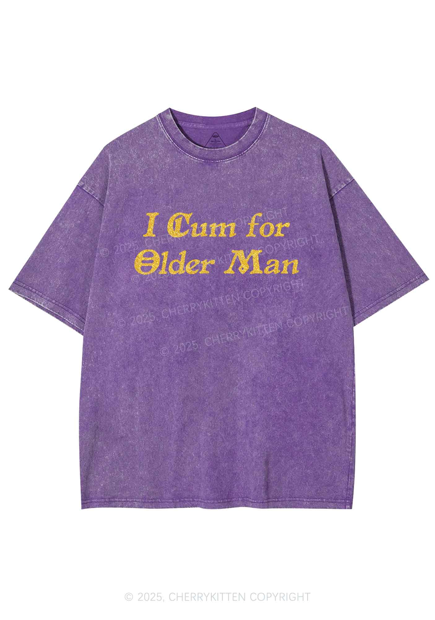 Glitter Come For Older Men Y2K Shirts Washed Tee Cherrykitten