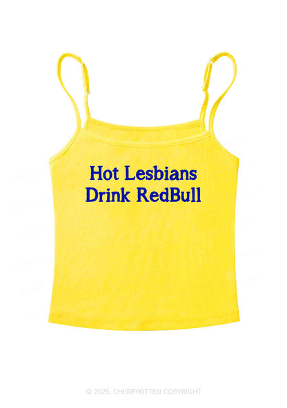 Hot Lesbians Drink RedBull Pride Y2K Spaghetti Strap Cami Cherrykitten