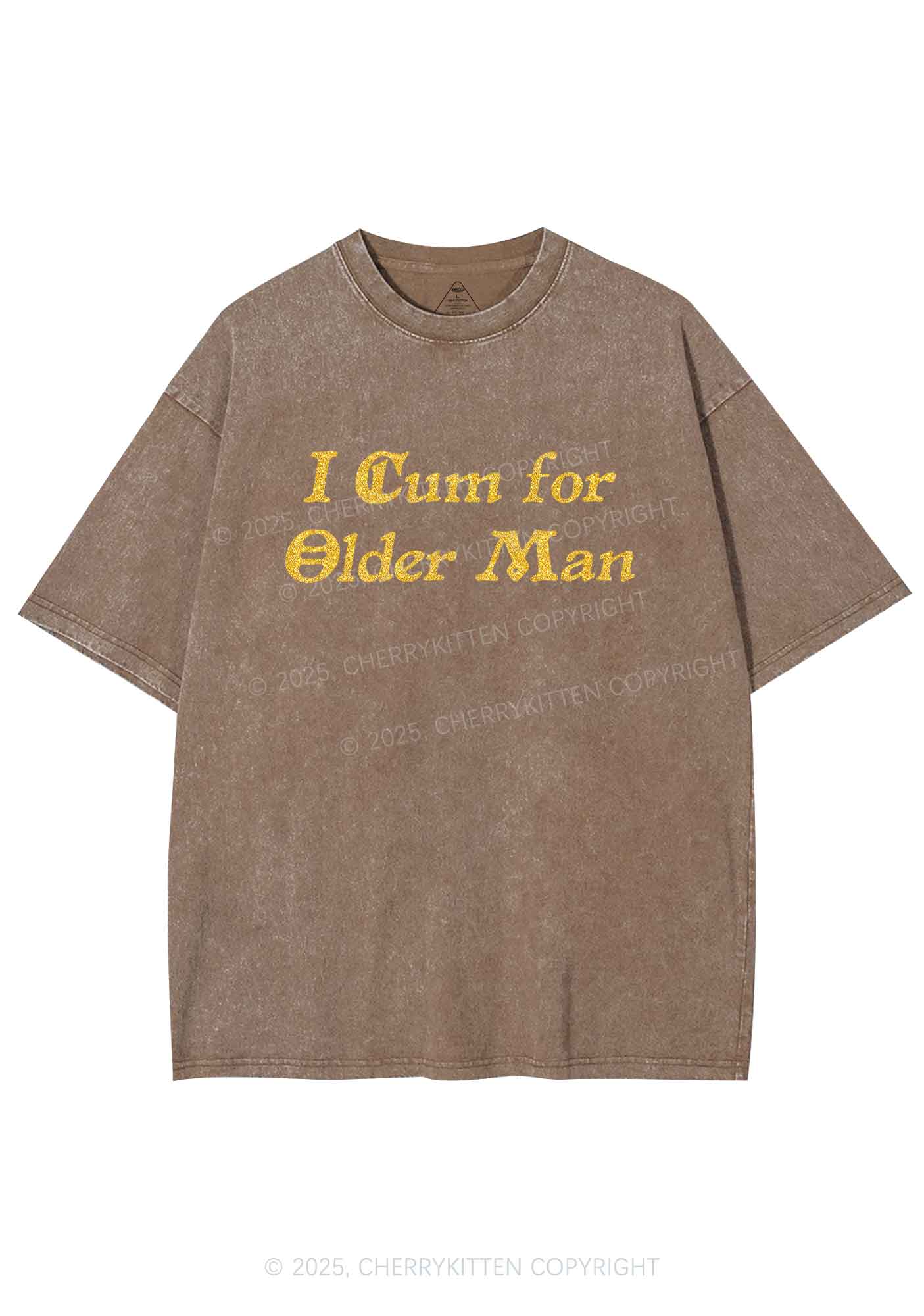 Glitter Come For Older Men Y2K Shirts Washed Tee Cherrykitten