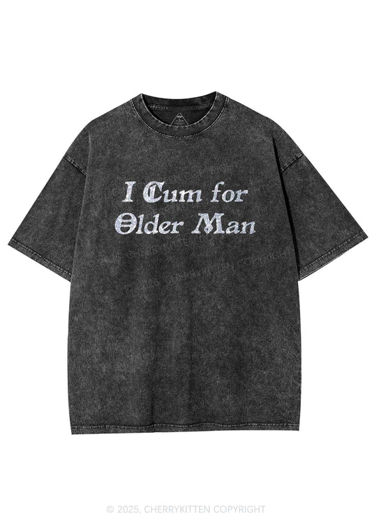 Glitter Come For Older Men Y2K Shirts Washed Tee Cherrykitten