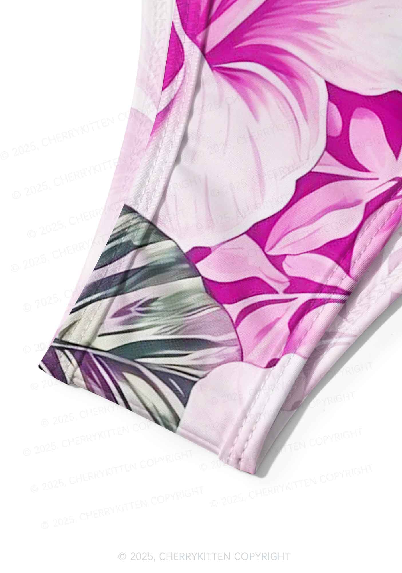Pink Blossoms Y2K Print Bikini Set Cherrykitten