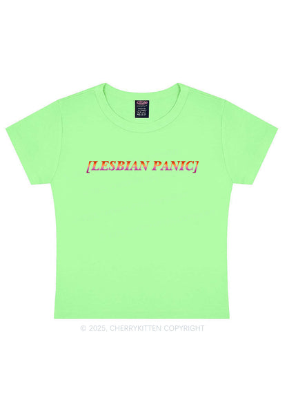 Lesbian Panic Pride Y2K Baby Tee Cherrykitten