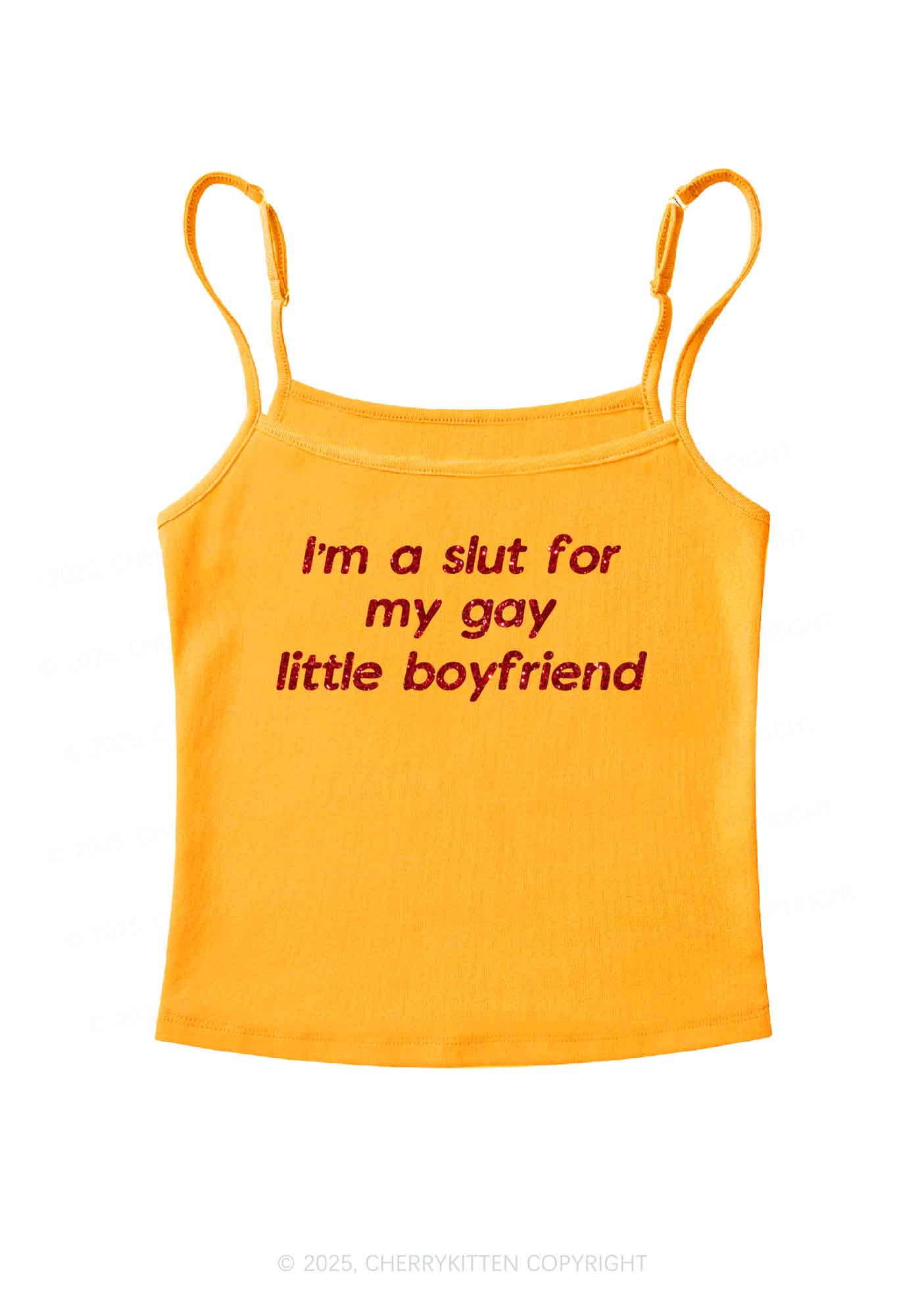 Glitter Slxt For My Gay BF Y2K Spaghetti Strap Cami Cherrykitten