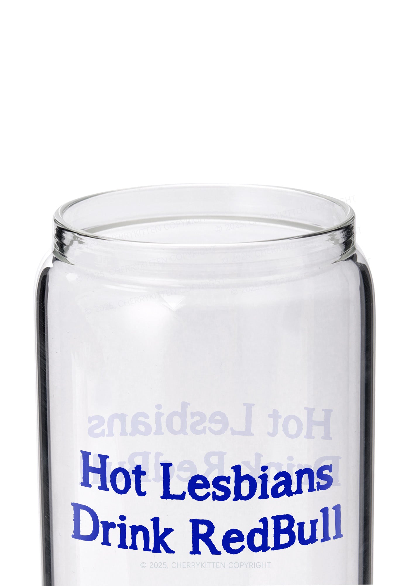 Hot Lesbians Drink RedBull Pride Y2K Printed Glass Cup Cherrykitten