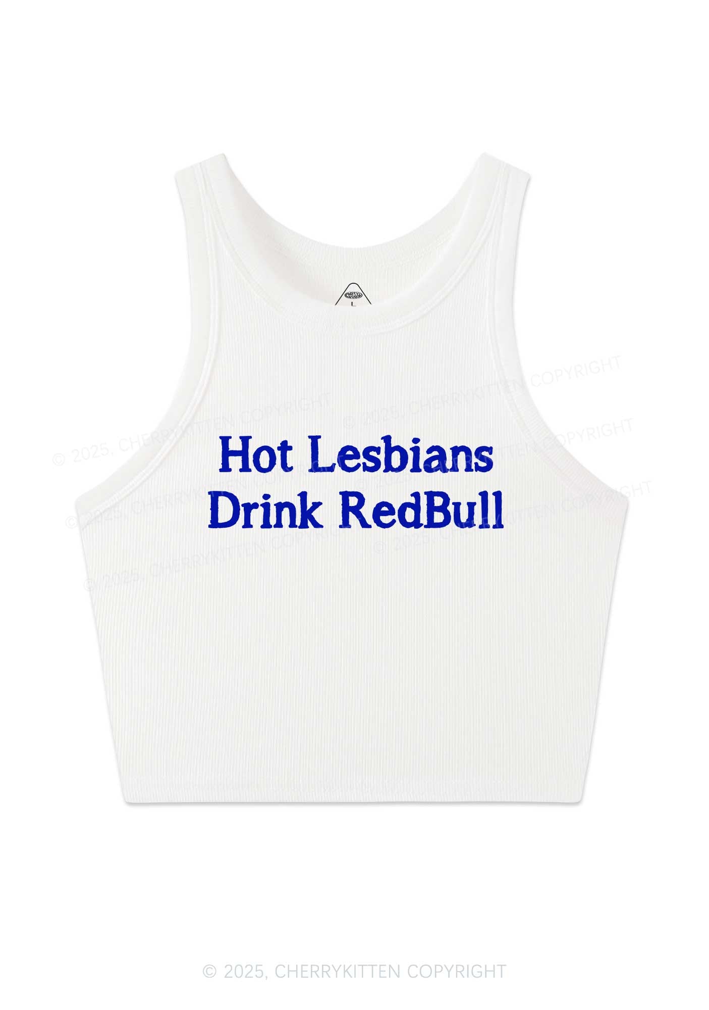 Hot Lesbians Drink RedBull Pride Y2K Crop Tank Top Cherrykitten