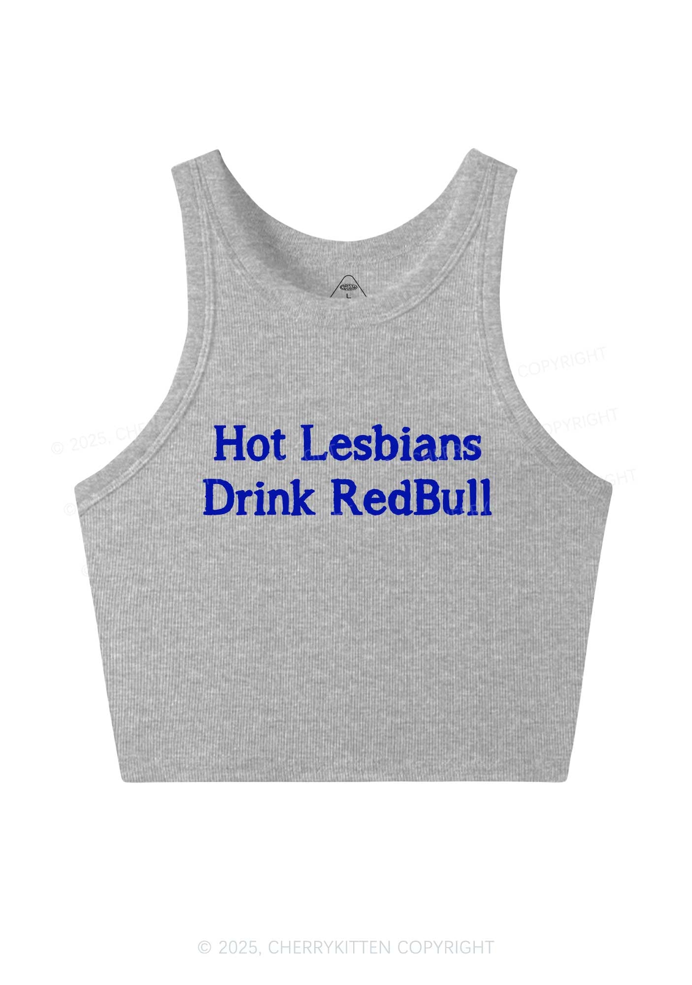 Hot Lesbians Drink RedBull Pride Y2K Crop Tank Top Cherrykitten