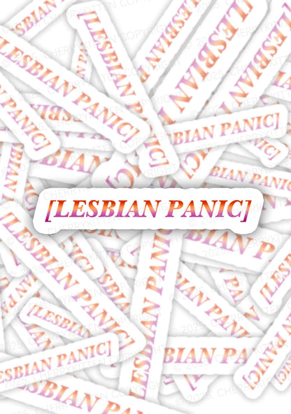 Lesbian Panic Pride 1Pc Y2K Sticker Cherrykitten