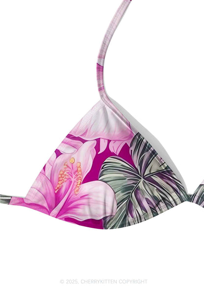 Pink Blossoms Y2K Print Bikini Set Cherrykitten