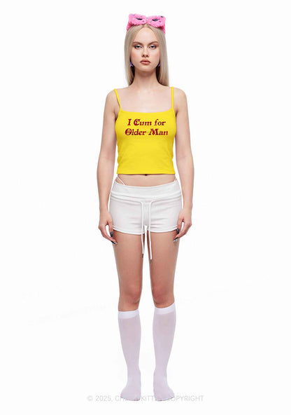 Glitter Come For Older Men Y2K Spaghetti Strap Cami Cherrykitten