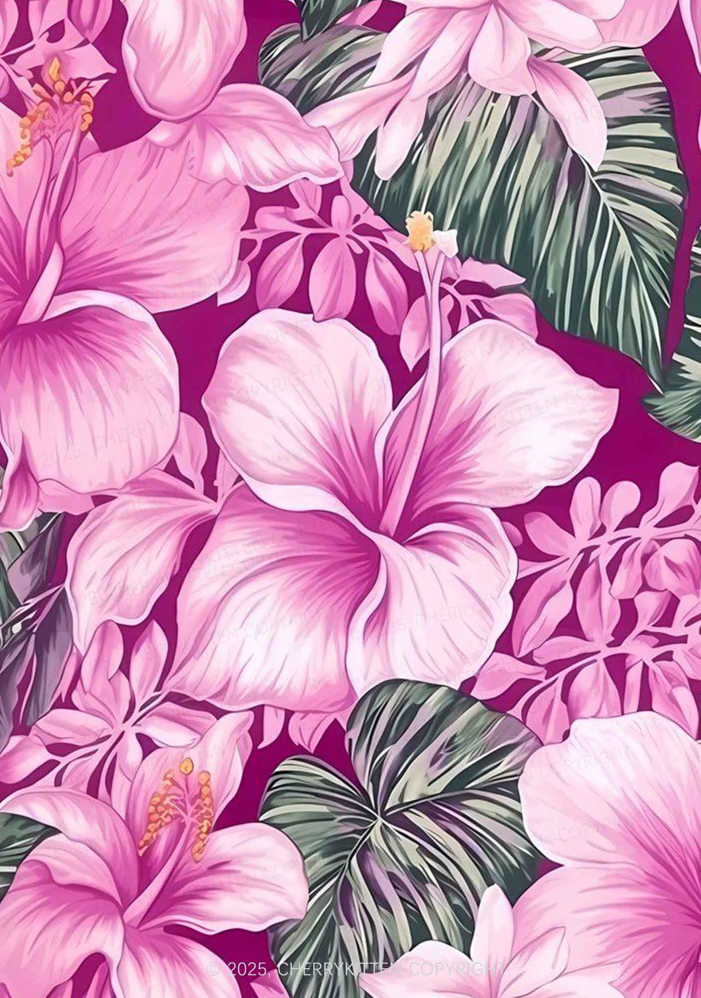 Pink Blossoms Y2K Print Bikini Set Cherrykitten