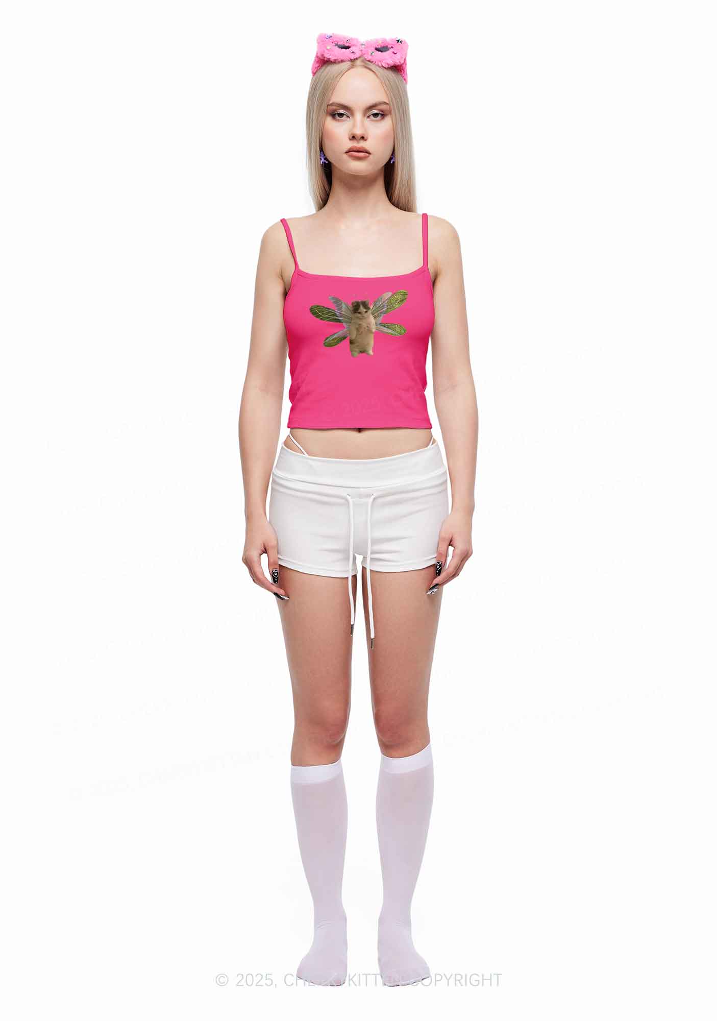 Fairycat Wings Y2K Spaghetti Strap Cami Cherrykitten