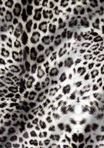 Snow Leopard Y2K Print Long Sleeve Pajama Set Cherrykitten