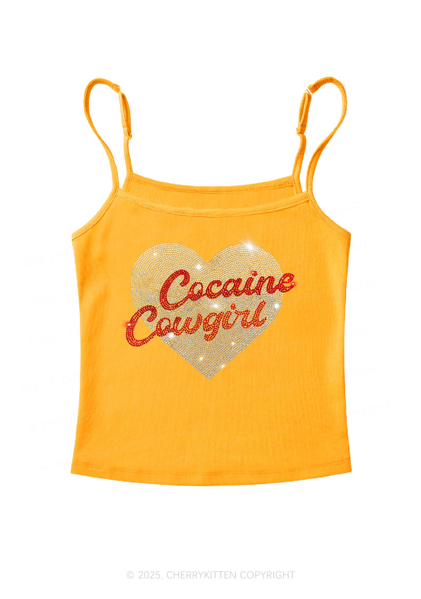 Rhinestone Cola Cowgirl Y2K Spaghetti Strap Cami Cherrykitten