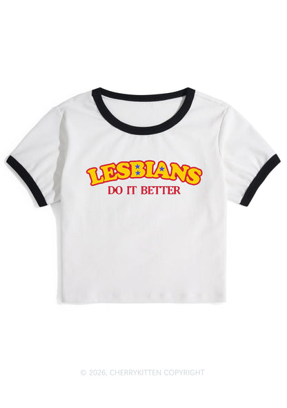 Lesbians Do It Better Pride Y2K Ringer Tee Cherrykitten