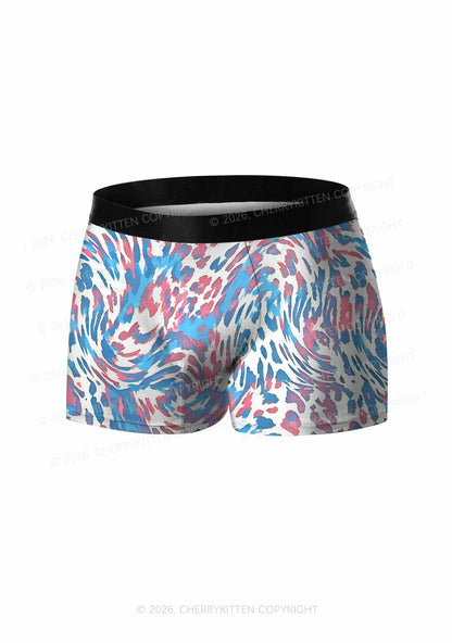 Trans Leopard Pride Y2K Print Men Boxer Briefs Cherrykitten