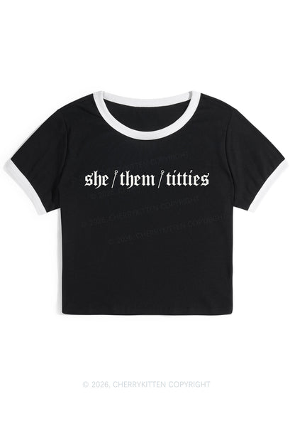 She Them Txtties Pride Y2K Ringer Tee Cherrykitten