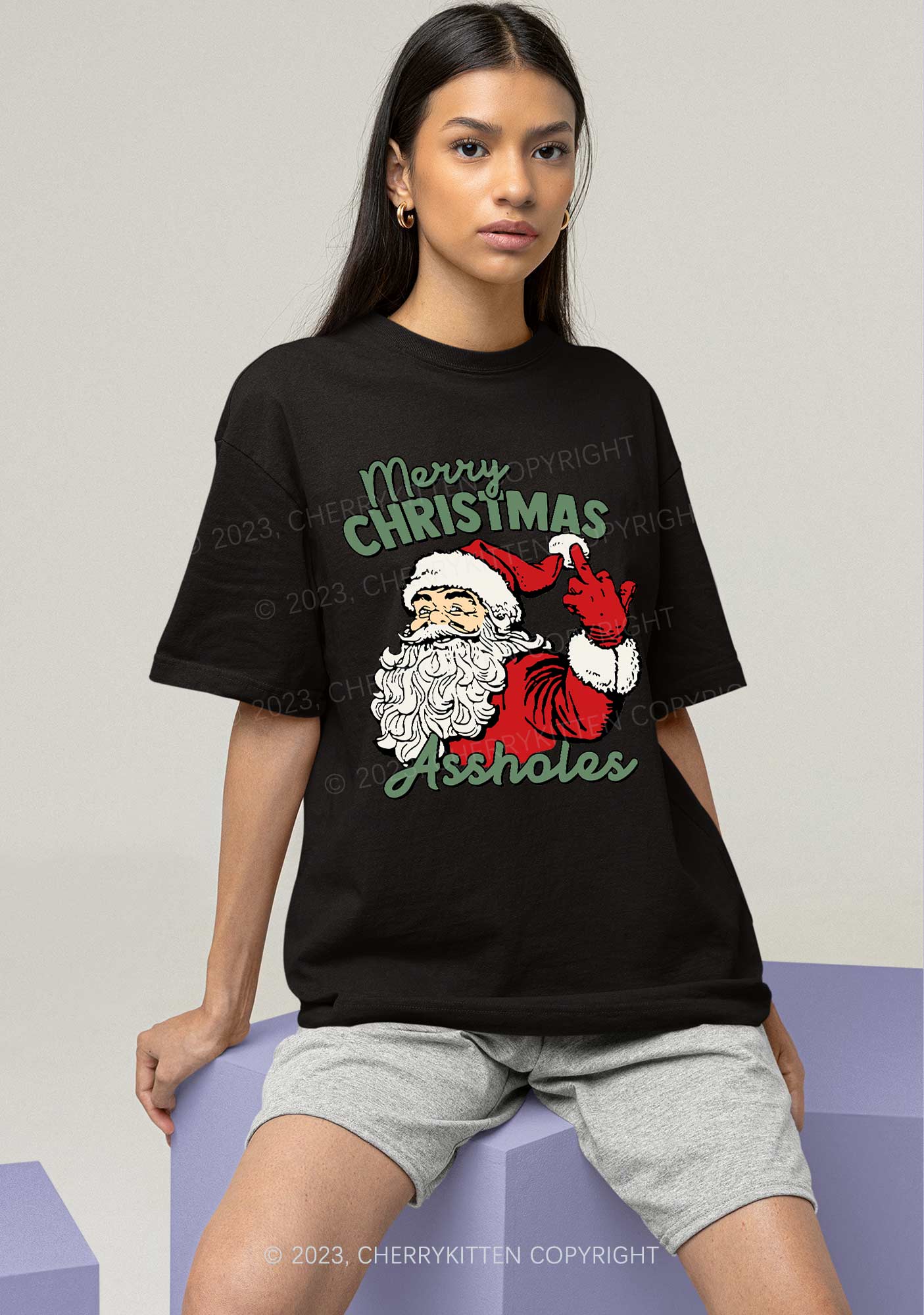 Merry Christmas Chunky Shirt Cherrykitten