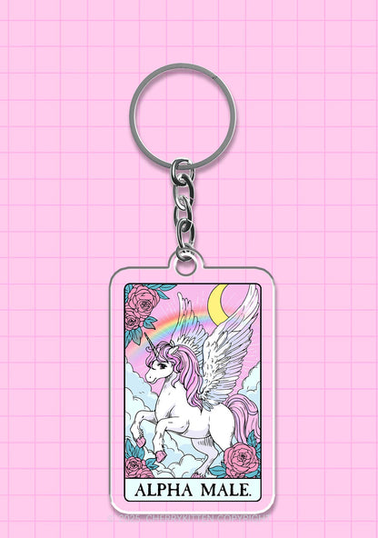 Rose Unicorn Alpha Male 1Pc Y2K Keychain Cherrykitten