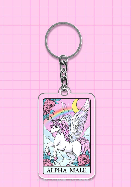 Rose Unicorn Alpha Male 1Pc Y2K Keychain Cherrykitten
