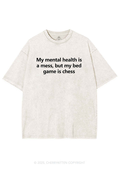 My Mental Health Is Mess Y2K Shirts Washed Tee Cherrykitten