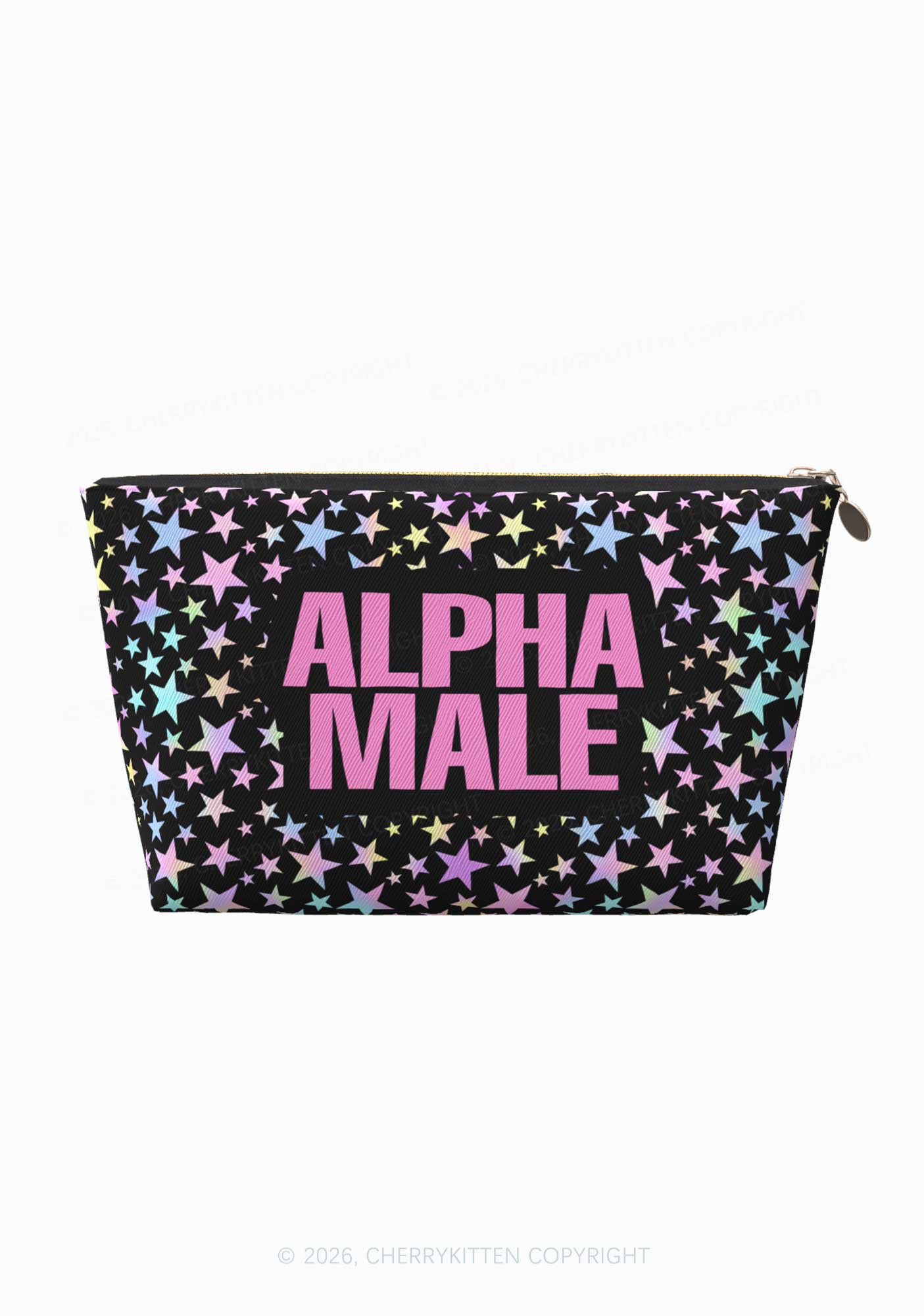 Black Alpha Male Y2K Makeup Bag Cherrykitten