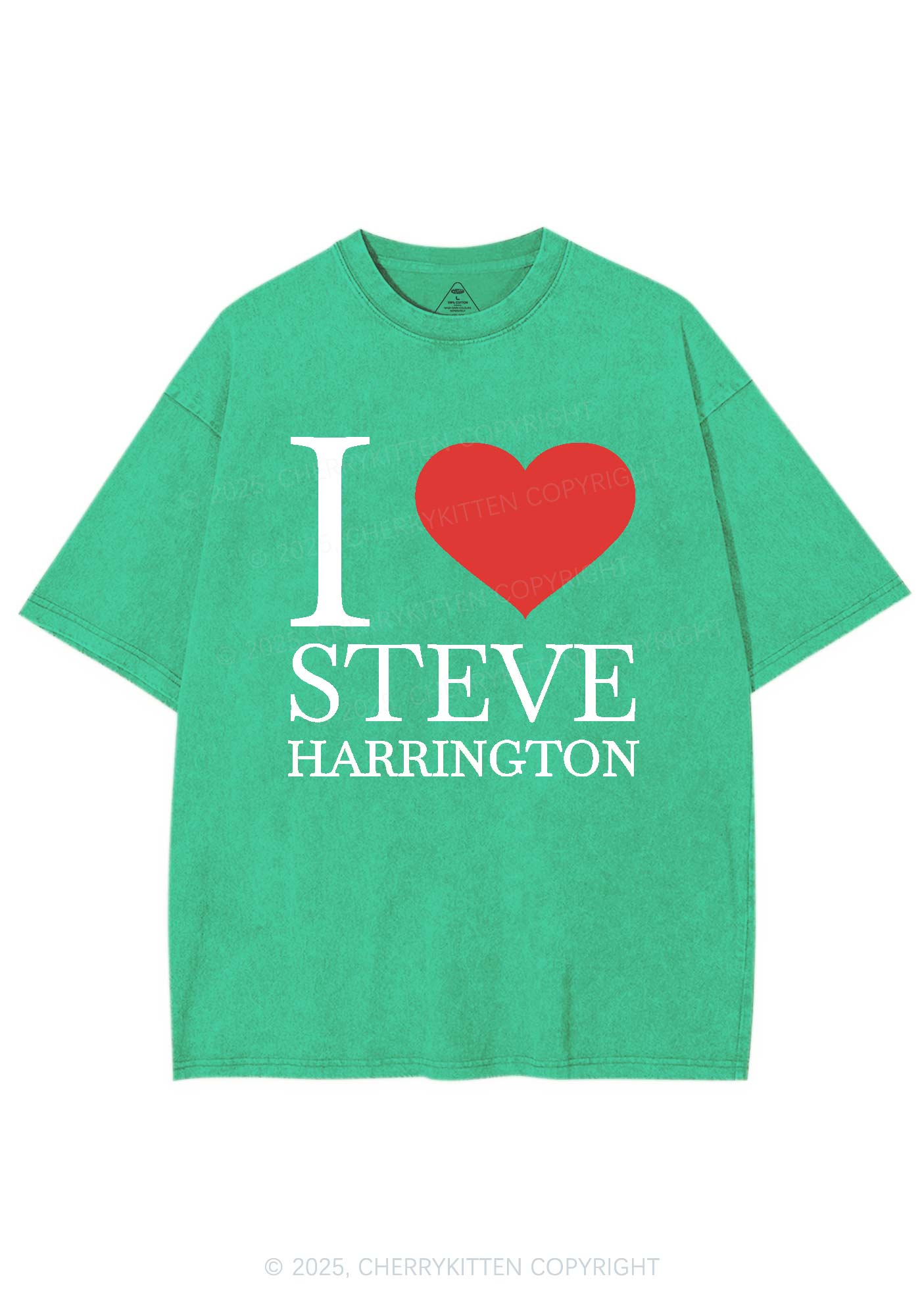 I Love SH Y2K Shirts Washed Tee Cherrykitten