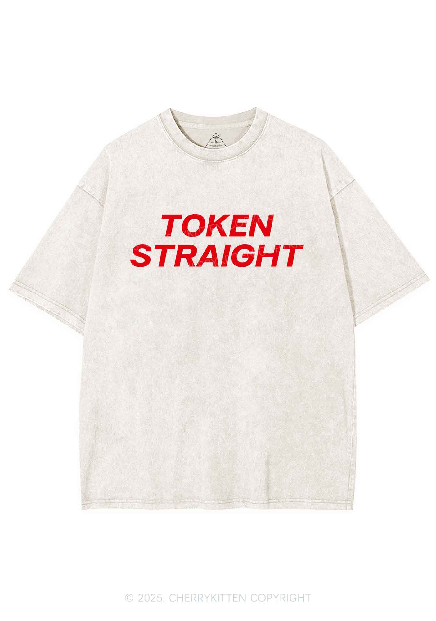Token Straight Pride Y2K Shirts Washed Tee Cherrykitten